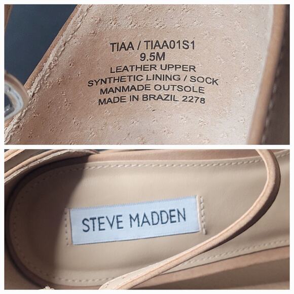 Steve Madden Tiaa Sz 9.5 Camel‎ Nubuck Leather Chunky Comfy Cute Block Heels NWB - Picture 7 of 9